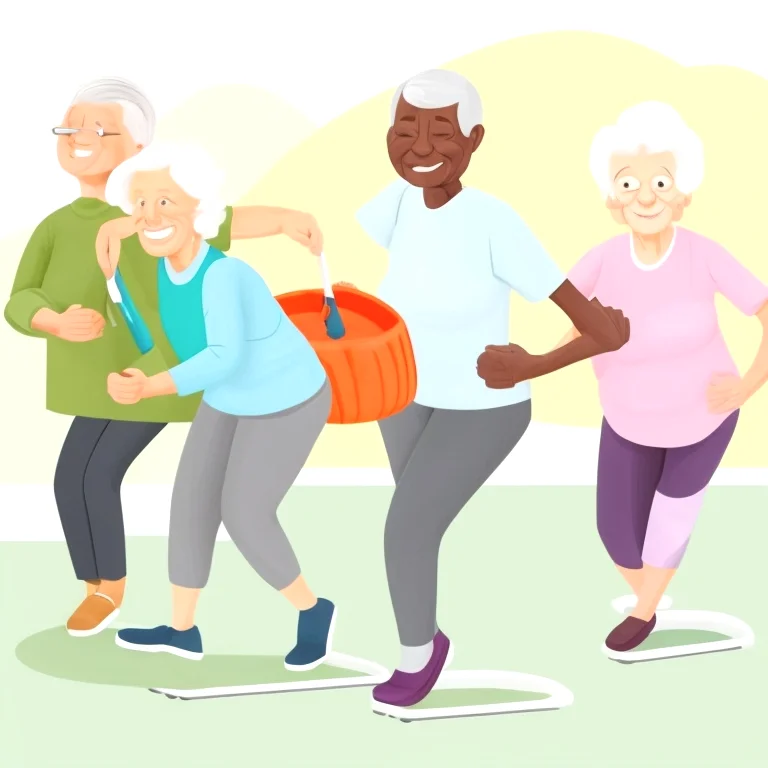 Seniorin beim Bewegungstraining